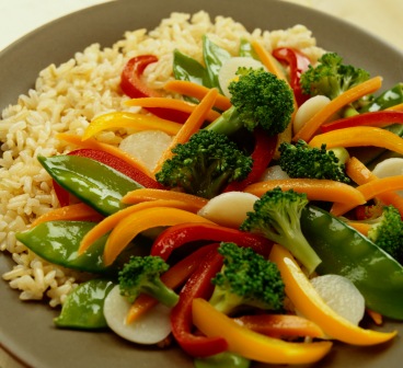 veggies and rice